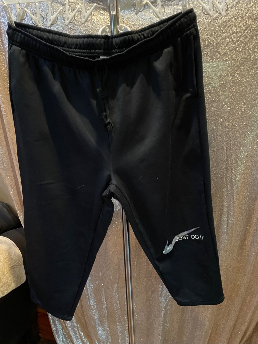 Nike Black Jogger Shorts with Subtle Logo NWOT